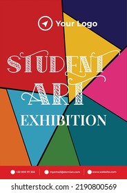 Student Art Exhibition Flyer Design.