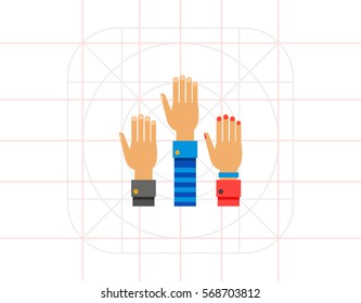 Student aspiration flat icon