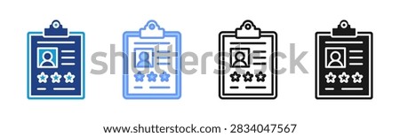 Student Assessment icon set multiple style collection