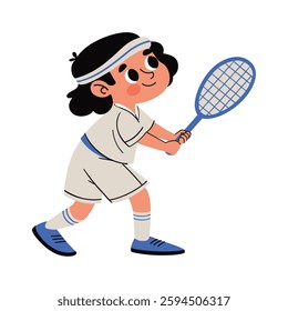 Student Athlete Playing Tennis for Competition