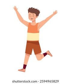 Student Athlete Running with Jump Icon