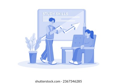 Student attends seminar on study skills.