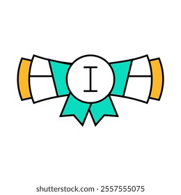 student award line icon vector. student award sign. isolated symbol illustration