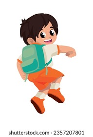 student back to school happiness icon isolated