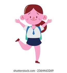 vector de ilustraciones escolares de vuelta aislado