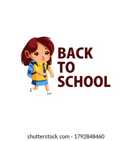 student back to school thumb up mascot character logo vector icon illustration