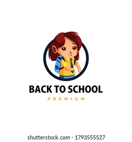 student back to school thumb up mascot character logo vector icon illustration