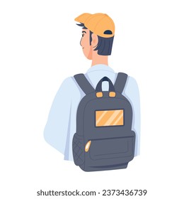 Student backpack modern flat illustration 
