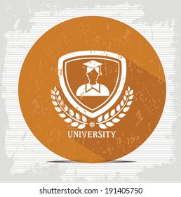 Student badge symbol,vector