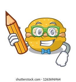 Student banana macarons cake shape a cartoon