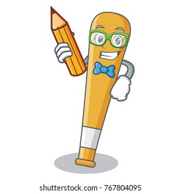 Student baseball bat character cartoon