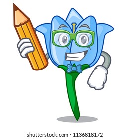 Student bell flower character cartoon