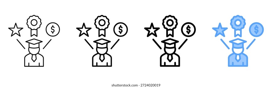 Studentenvorteil Symbol Unterschiedliches Format Gliederungskollektionssatz