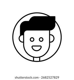 Icono de Vector de glifo negro de estudiante