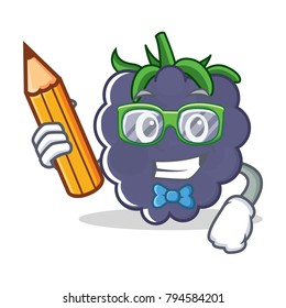 Student blackberry character cartoon style