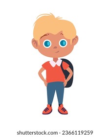 icono aislado de estudiante rubio