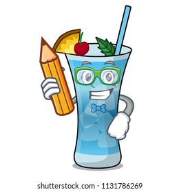 Student blue hawaii character cartoon