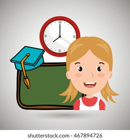 student board watch graduation vector illustration graphic