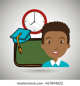 student board watch graduation vector illustration graphic