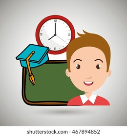 student board watch graduation vector illustration graphic