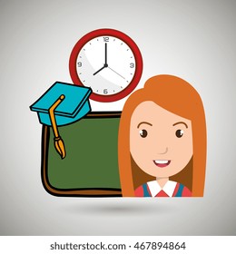 student board watch graduation vector illustration graphic