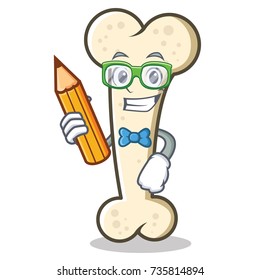 Student bone character cartoon mascot