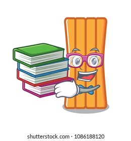 Student with book air mattress mascot cartoon