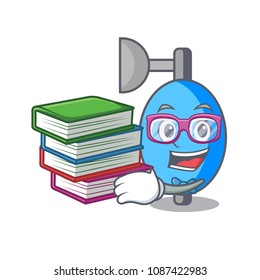 Student with book ambu bag mascot cartoon