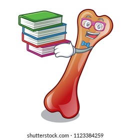 Student with book bone jelly candy mascot cartoon