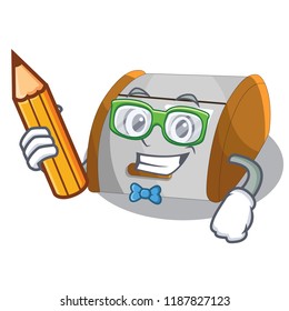 Student with book character modern plastic bread bin box