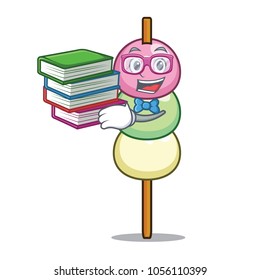 Student with book dango mascot cartoon style
