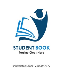 Student book design logo template illustration