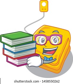 Student with book electric blankets put in cartoon bed