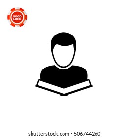 Student with Book Icon