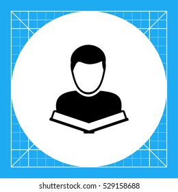Student with Book Icon