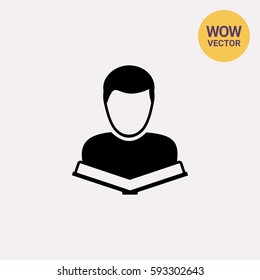 Student with Book Icon