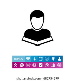Student with Book Icon