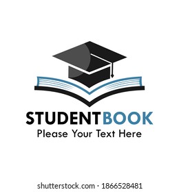 Student book logo template illustration