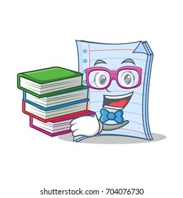 Student with book notebook character cartoon design