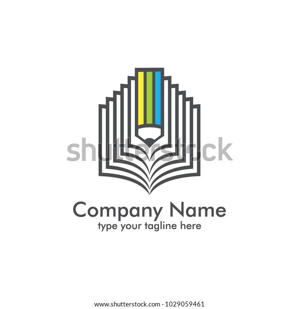 Student Book Pencil Logo Icon Stock Vector (Royalty Free) 1029059461 ...