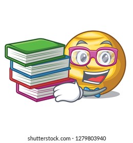 Student with book planet venus isolated with on mascot