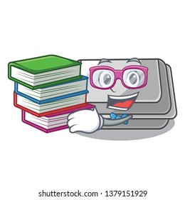 Student with book plastic box in the character closet