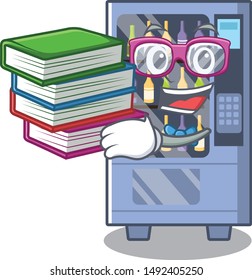 Student with book wine vending machine mascot shaped character