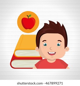 student books school elements vector illustration graphic