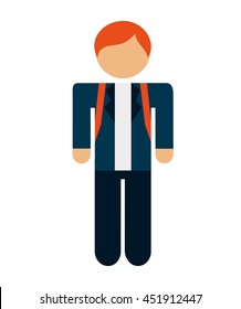 student boy avatar isolated icon design, vector illustration  graphic 