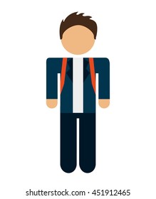 student boy avatar isolated icon design, vector illustration  graphic 