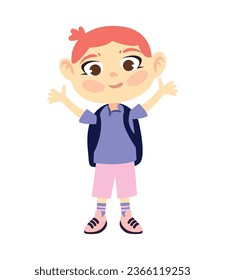 student boy with backpack isolated icon
