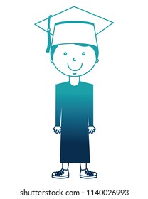 student boy graduted avatar character