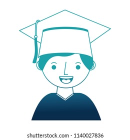 student boy graduted avatar character