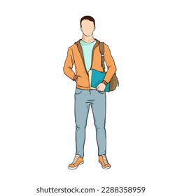 student boy picture vector illustrator